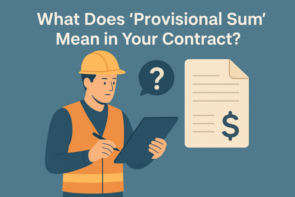 What Does ‘Provisional Sum’ Mean in Your Contract?