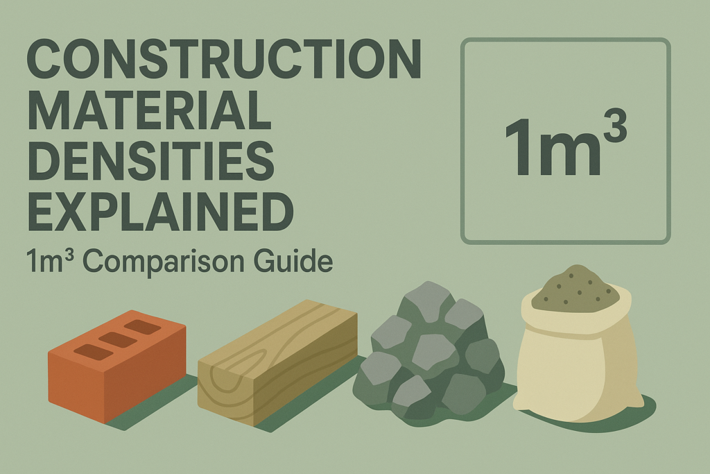 Construction Material Densities Explained: 1m³ Comparison Guide